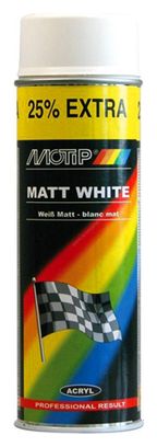 Bombe de peinture blanc mat MOTIP M04002 500 ml .