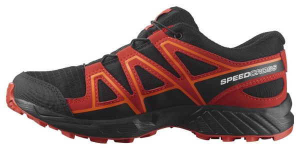 Chaussures de Trail Salomon Speedcross CSWP Junior Noir Rouge Enfant