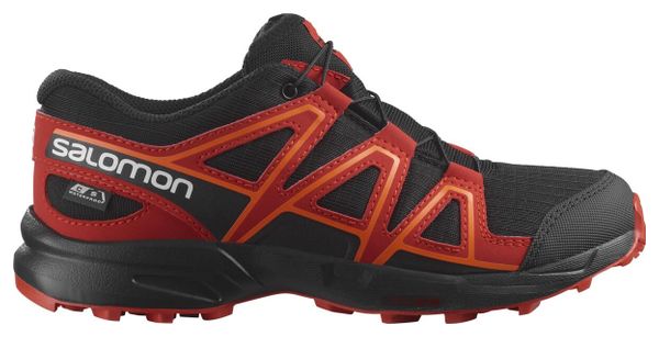 Chaussures de Trail Salomon Speedcross CSWP Junior Noir Rouge Enfant