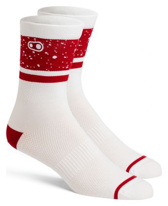 Crankbrothers Icon MTB Socks Limited Edition Splatter White/Red