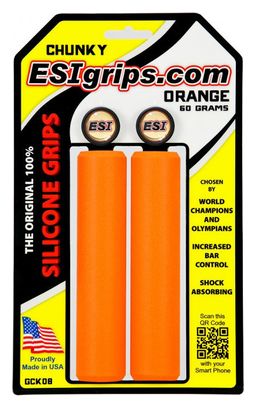 ESI Chunky 32mm Silicone Grips - Orange