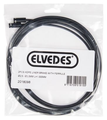 Elvedes Cable Guide 1000mm Ø2.5 / 2.0mm Black (x2)