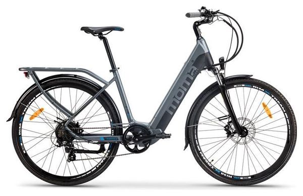 Mome Bikes Bicicleta Electrica, Urbana EBIKE-28 ', Alu. SHIMANO 7V & Doble Freno Disco Hydraulicos Bateria Integrada Ion Litio 48V 13Ah