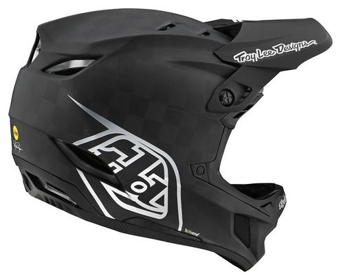 Integrierter Helm Troy Lee Designs D4 Carbon Mips Stealth Schwarz / Silber