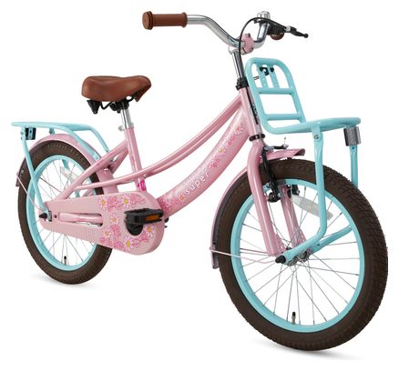Vélo enfant SuperSuper Lola - Filles - 18 pouces - Turquoise / Rose