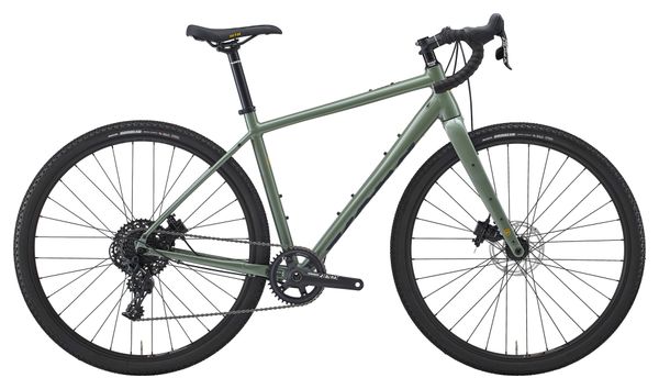 Gravel Bike Kona Libre Aluminium Sram Apex 11V Gloss Metallic Vert 2023