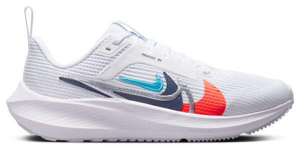 Chaussures de Running Enfant Nike Air Zoom Pegasus 40 Blanc Bleu Rouge