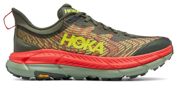 Chaussures Trail Running Hoka Mafate Speed 4 Khaki Rouge