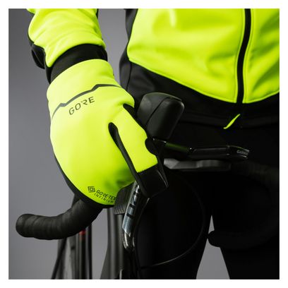 GORE Gore-Tex Infinium Thermo Split Gloves Black/Fluorescent Yellow