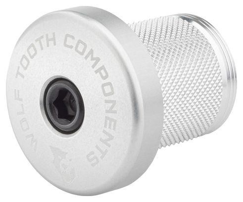 Wolf Tooth Compression Plug with Integrated Spacer Stem Cap 1 1/8'' Silver