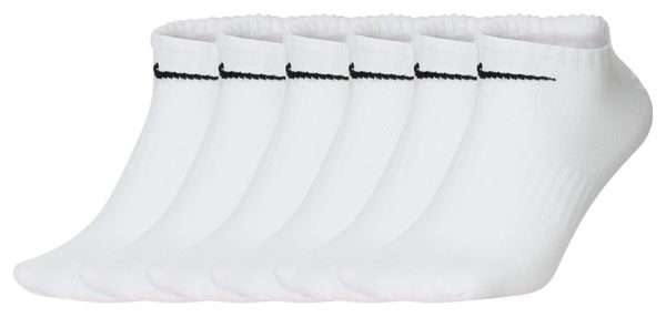 Nike Everyday Lightweight No-Show Socks (x6) White Unisex