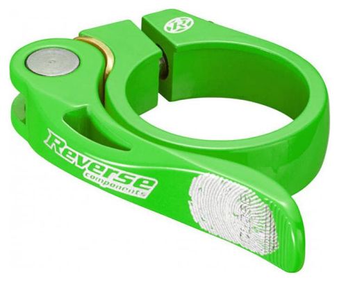 REVERSE Seat Clamp LONG LIFE 34.9 mm Green