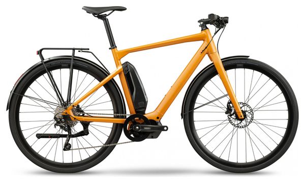 BMC Alpenchallenge AMP AL City Two Elektrische Fitness City Bike Shimano Deore 10S 504 Wh 700 mm Ockergelb 2021