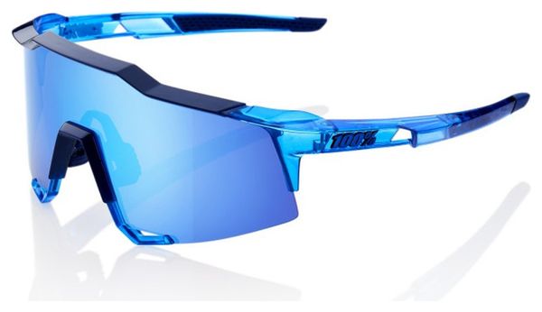 100% Sunglasses SPEEDCRAFT LL - Soft Tact Blue - HiPER Blue Mirror