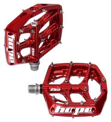 Hope F20 Flat Pedals Red