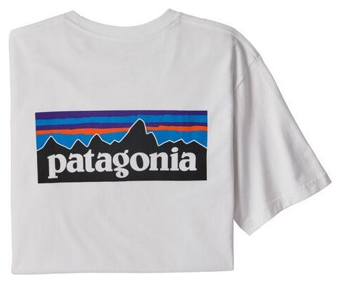 T-shirt Manches Courtes Patagonia P-6 Logo Responsibili-Tee Blanc Homme