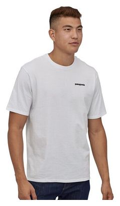 T-shirt Manches Courtes Patagonia P-6 Logo Responsibili-Tee Blanc Homme
