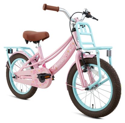 Vélo enfant SuperSuper Lola - Filles - 16 pouces - Turquoise / Rose