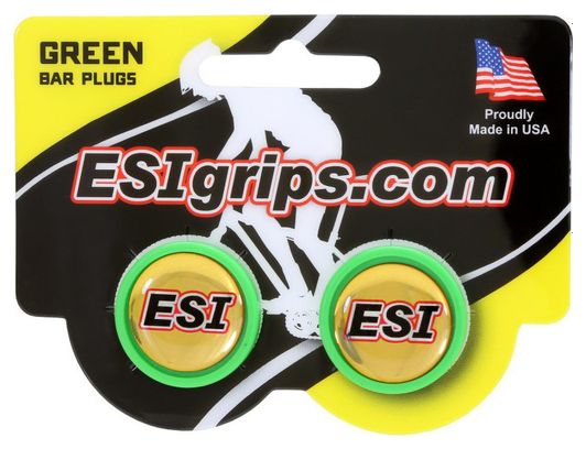 ESI Bar End Plugs Green