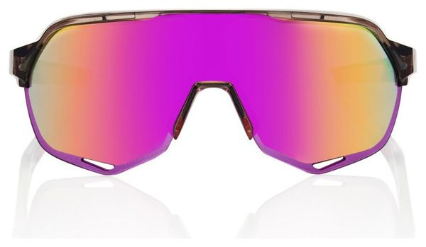 100% S2 Sonnenbrille - Poliert Translucent Crystal Smoke - Spiegel Lila