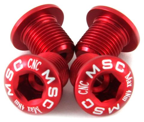 MSC Inner Chainring Bolts - Red