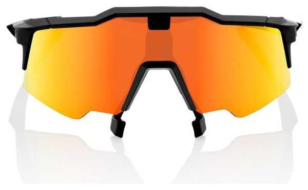 100% Speedcraft AIR Sunglasses - Soft Tact Black - HiPER Mirror Red