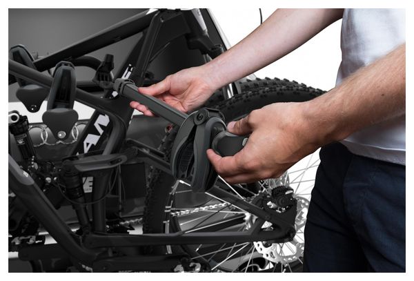 Thule EasyFold XT Fahrradträger für Anhängerkupplung, 13-polig, 3 Fahrräder (kompatibel mit E-Bikes), schwarz