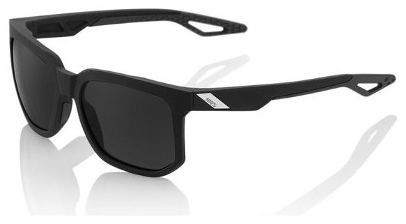 100% Centric Sunglasses - Matte Black - Smoke Lens