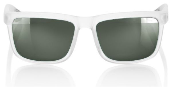 100% Blake Goggles - Matte Translucent Crystal Clear - Green/Gray
