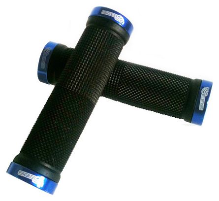 SB3 Pair of KHEOPS Grips Black/ Blue anodized