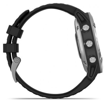 Montre GPS Garmin fenix 6 Argent avec Bracelet Noir