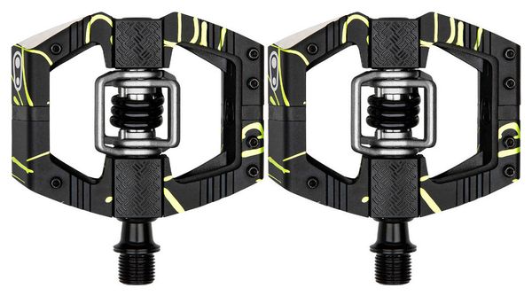 Pedales automáticos Crankbrothers Mallet E LS Limited Edition Green Splatter