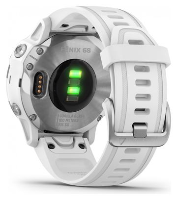 Montre GPS Garmin fenix 6S Argent Blanc avec Bracelet Blanc