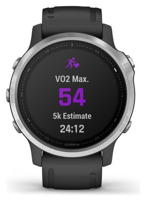 Garmin fenix 6S GPS Watch Silver with Black Band