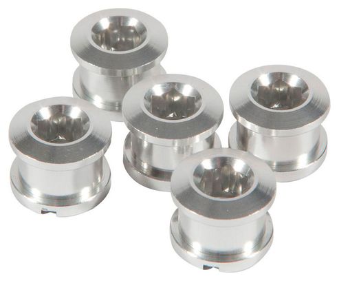 INSIGHT Pack of 5 Aluminum bolts for crown 6.5 x 4mm alu Silver