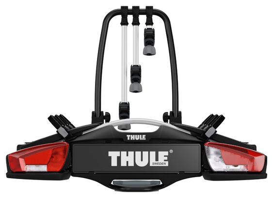 Thule VeloCompact Towbar Bike Rack 13 Pin - 3 bicicletas (compatible con bicicletas eléctricas) gris negro