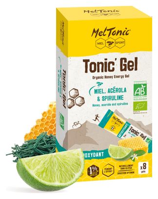 8 Meltonic Energy Gels Organic Antioxidant Honey Acerola Spirulina 20g