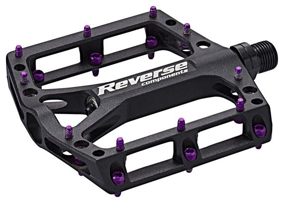 Reverse Black One Flat Pedals - Purple