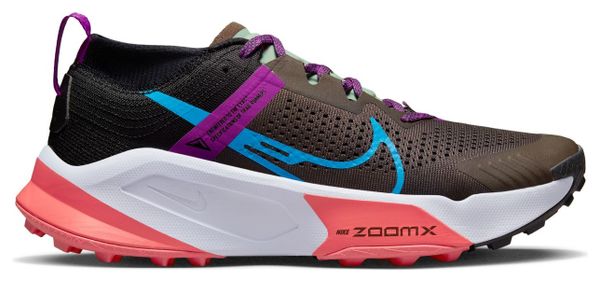 Chaussures Trail Running Nike ZoomX Zegama Trail Marron Bleu Rose Homme