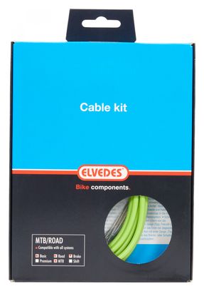 Kit Complet Freinage / Câbles et Gaines / Basic Elvedes Vert