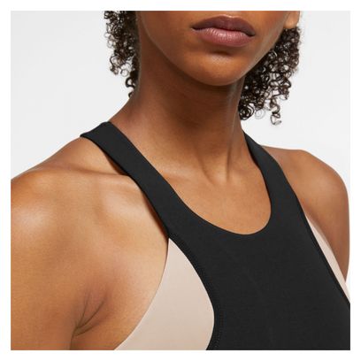 Brassière Femme Nike Yoga Dri-Fit Swoosh Noir Blanc 