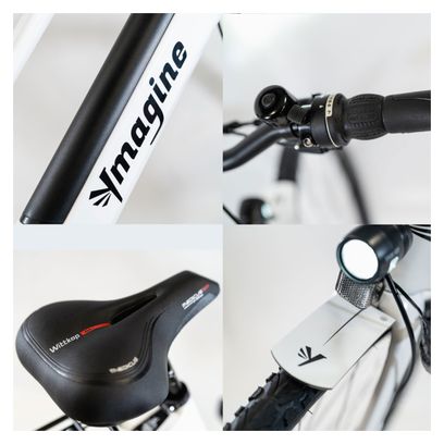 Vélo électrique Vadrouilleur 21.1 - Full carbone - Autonomie 100Km - Blanc
