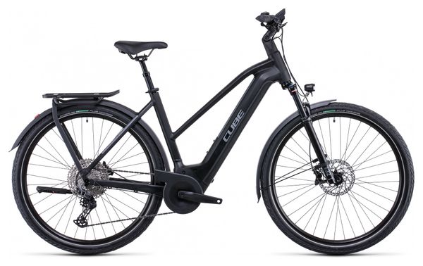 Vélo de Ville Électrique Cube Kathmandu Hybrid EXC 750 Trapeze Shimano Deore 12V 750 Wh 700 mm Noir 2022