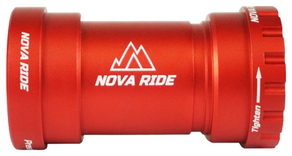 Boitier de pédalier Nova Ride PF30 24mm Rouge