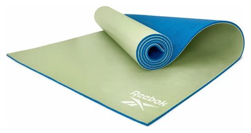 Tapis de Yoga Reebok Double Sided 6mm Yoga Mat Bleu / Vert