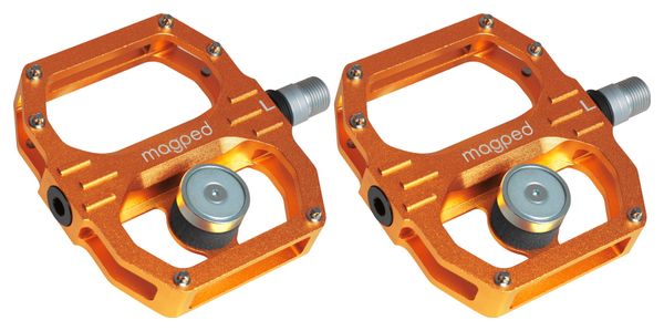 Pair of Magped Sport 2 150 N Magnetic Pedals Orange