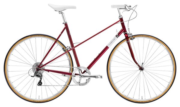 Bici da città Creme Cycles Echo Uno City Shimano Claris 8V 700 mm Red 2023