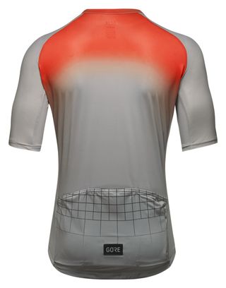 Maillot Manches Courtes Gore Wear Grid Fade 2.0 Gris/Rouge