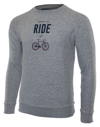 T-Shirt Manches Longues Rubb'r I Want to Ride Gris