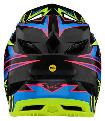 Troy Lee Designs D4 Carbon Volt Helm Zwart/Fluorescerend Geel